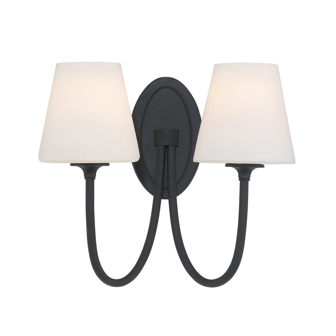 Juno 2 Light Black Forged Sconce