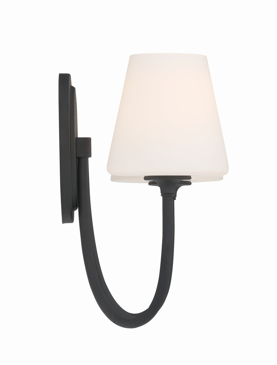 Crystorama Juno 2 Light Black Forged Sconce