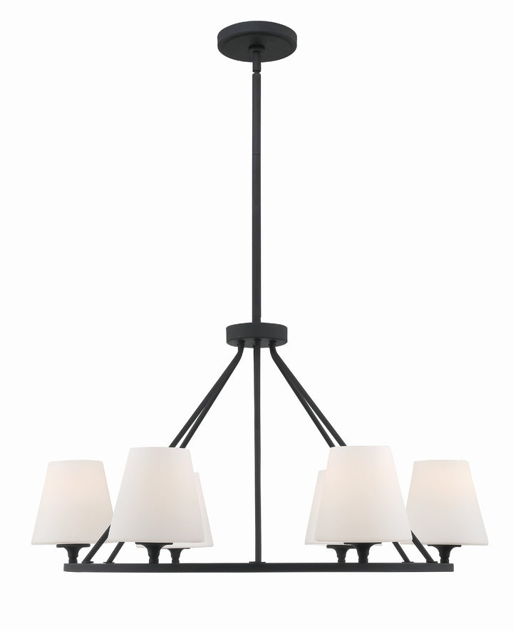 Crystorama Keenan 6 Light Black Forged Chandelier