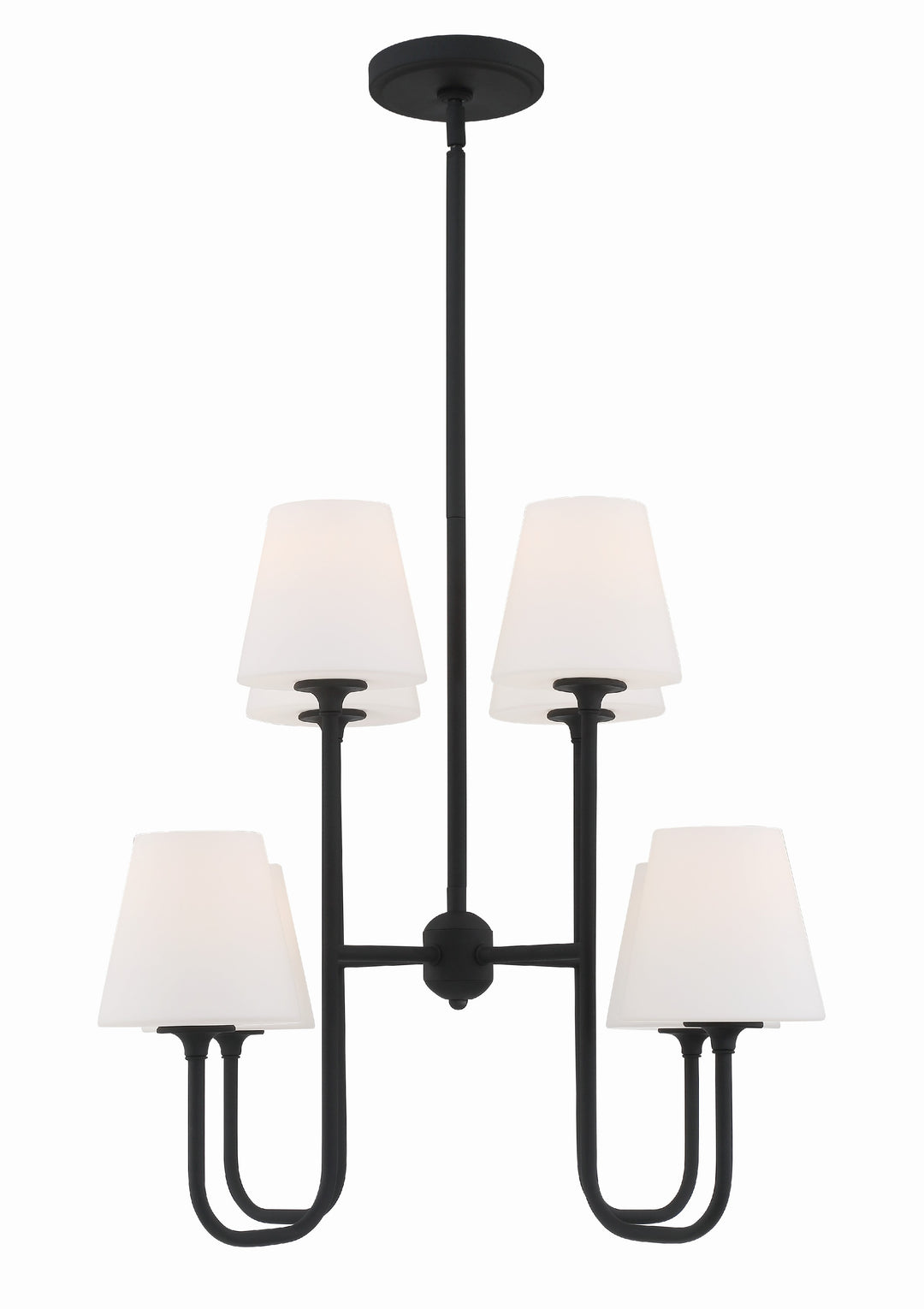 Crystorama Keenan 8 Light Black Forged Chandelier