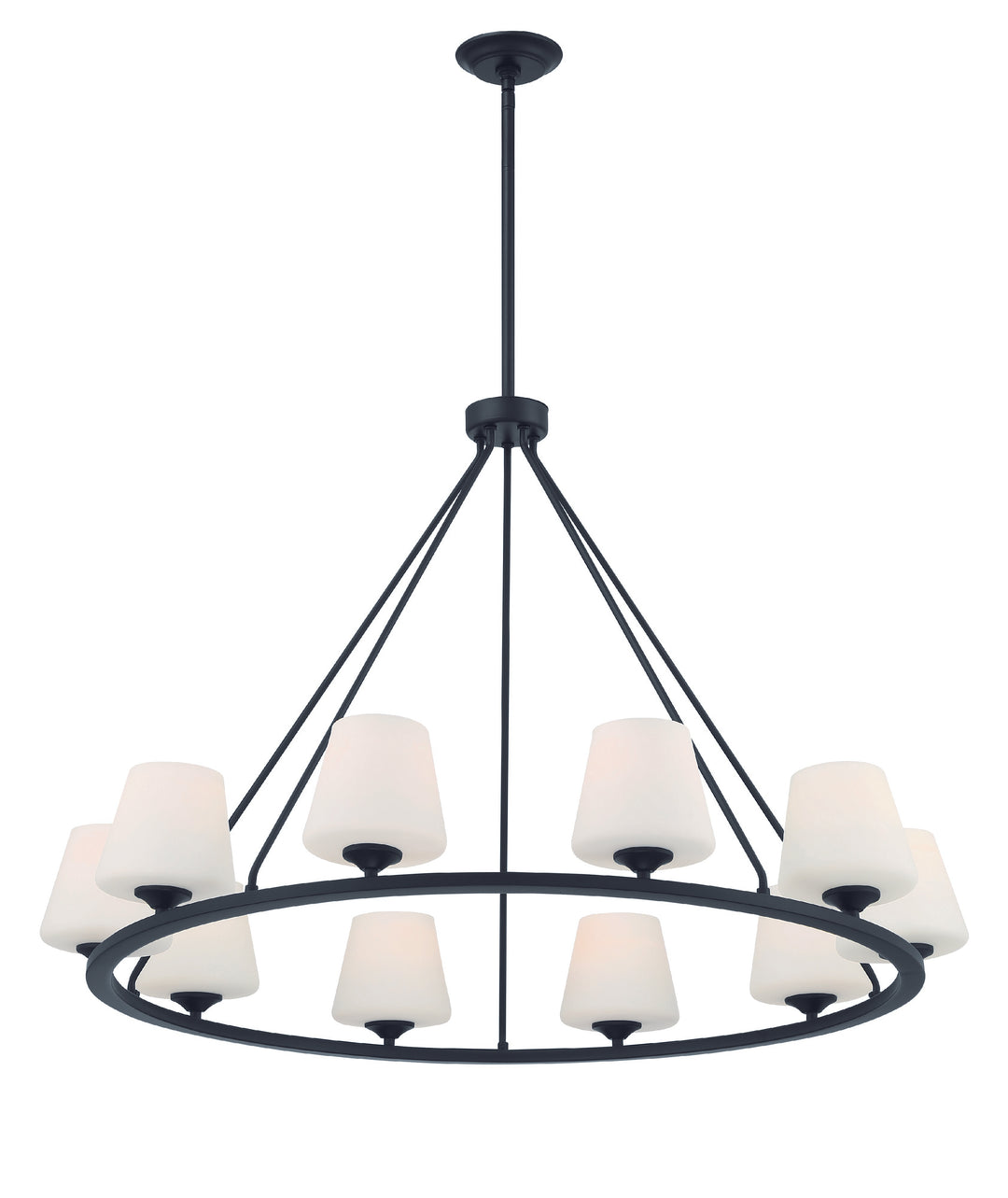 Crystorama Keenan 10 Light Matte Black Chandelier