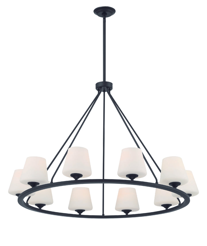 Crystorama Keenan 10 Light Matte Black Chandelier