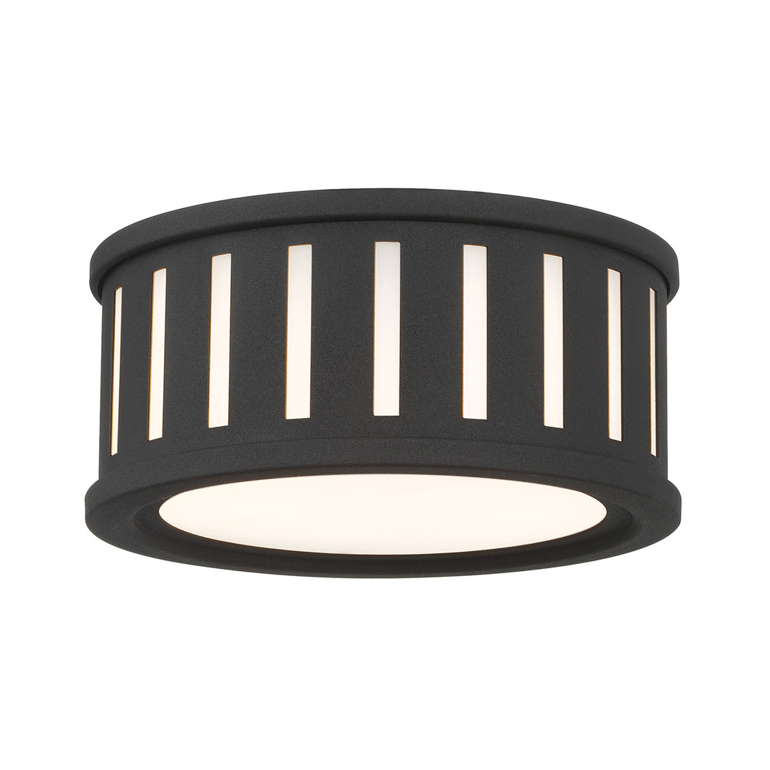 Crystorama Kendal 2 Light Black Forged Flush Mount