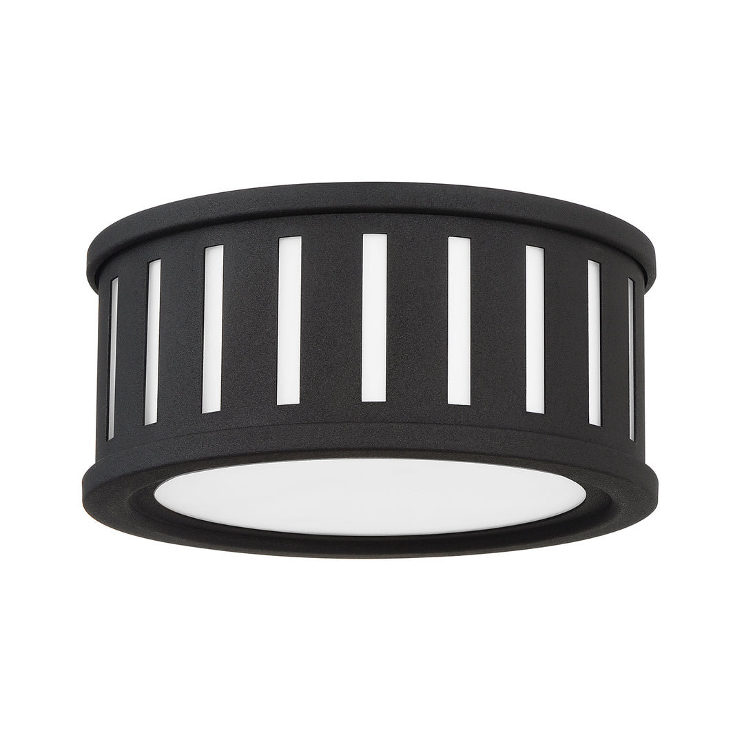 Crystorama Kendal 2 Light Black Forged Flush Mount