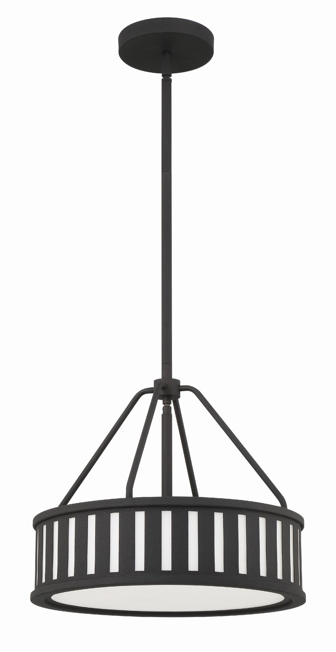 Crystorama Kendal 3 Light Black Forged Mini Chandelier