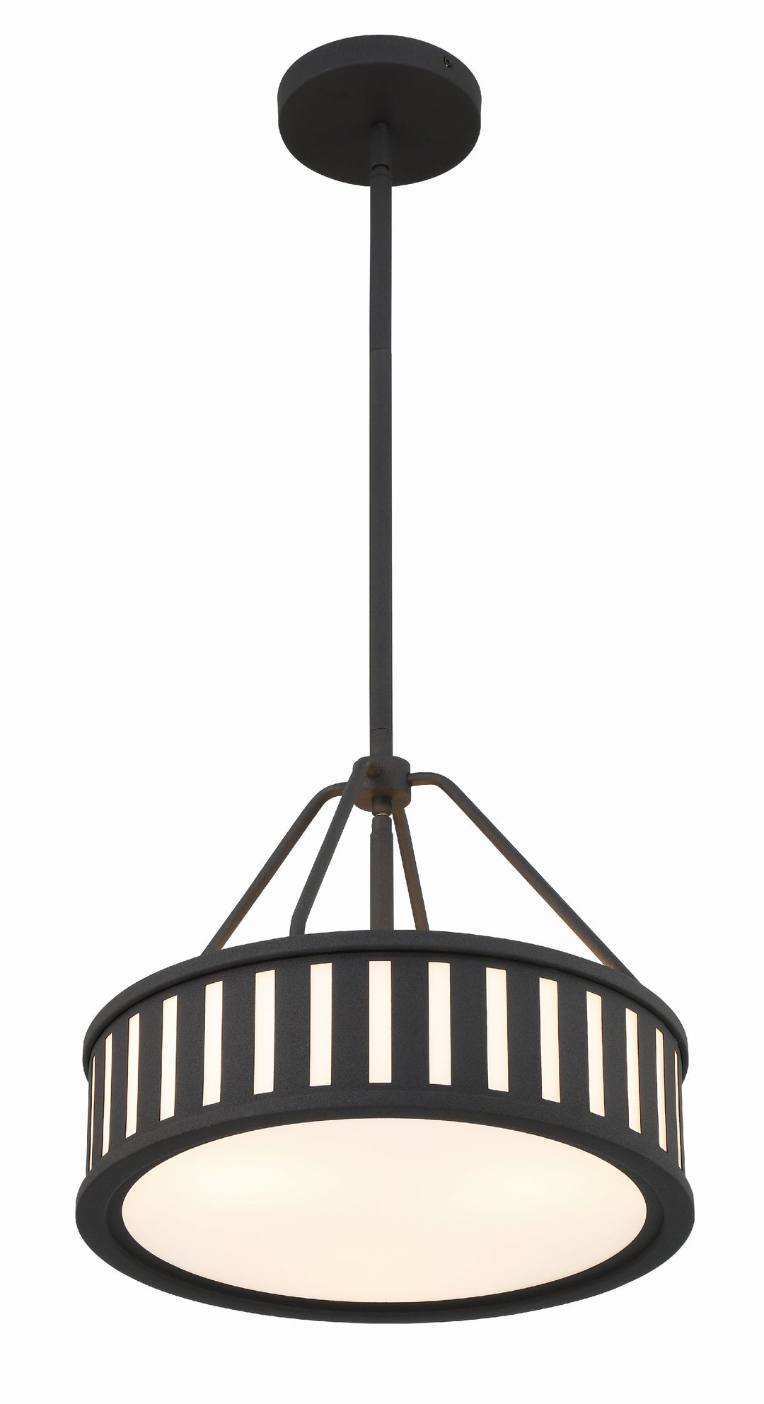 Crystorama Kendal 3 Light Black Forged Mini Chandelier