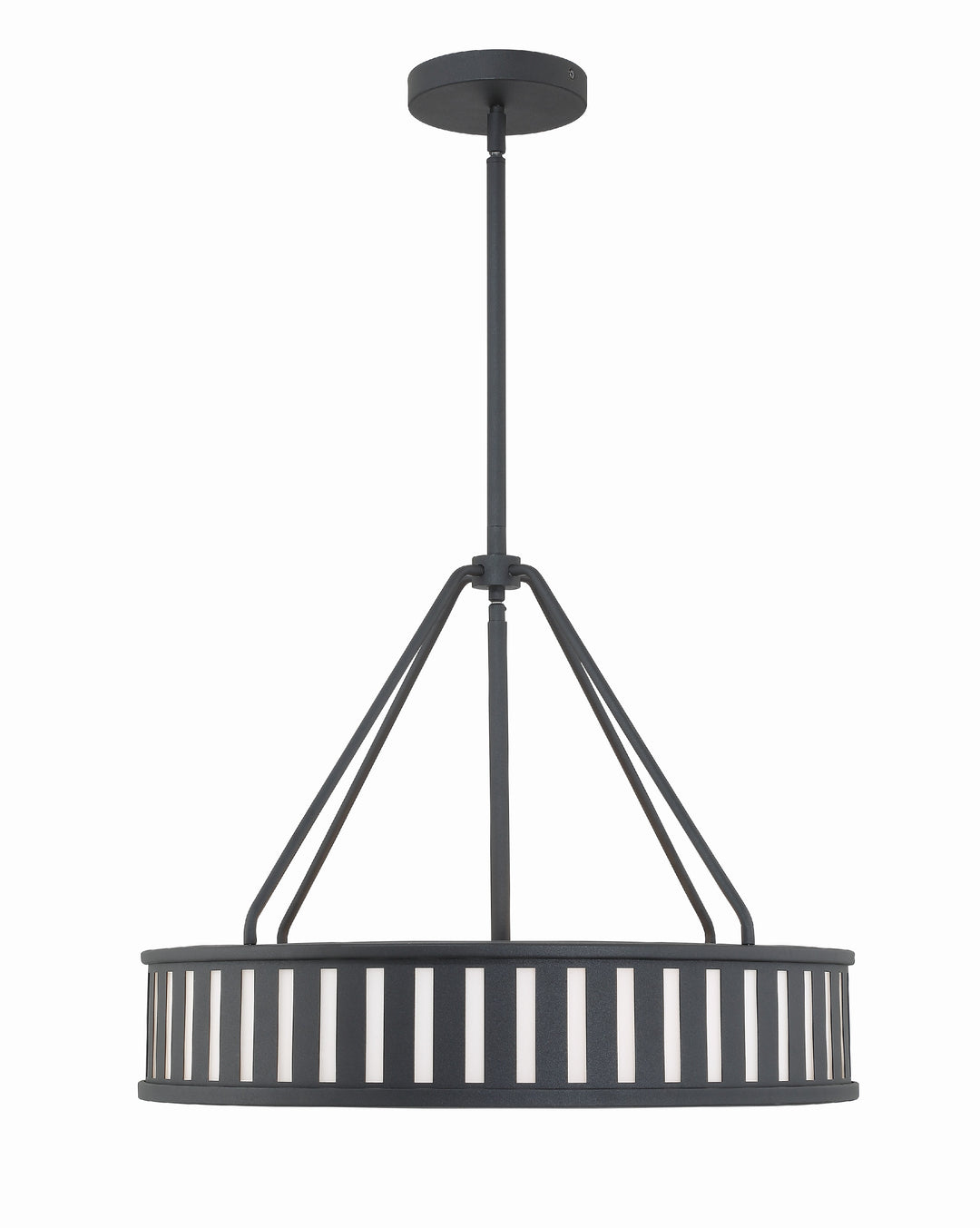 Crystorama Kendal 4 Light Black Forged Chandelier