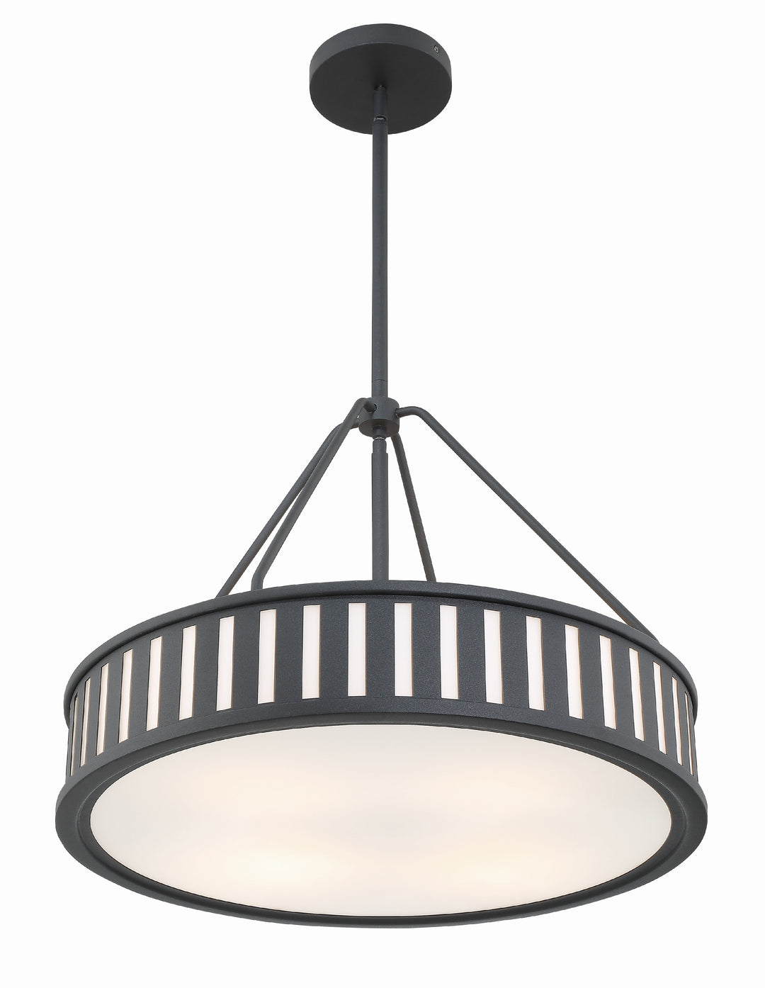 Crystorama Kendal 4 Light Black Forged Chandelier