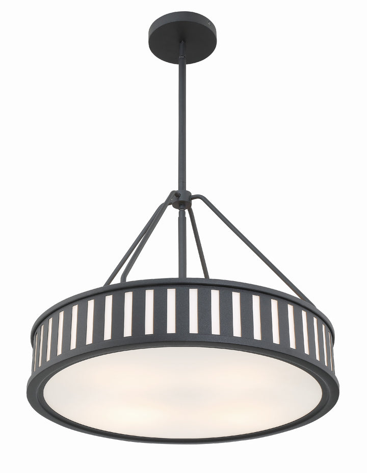 Crystorama Kendal 4 Light Black Forged Chandelier