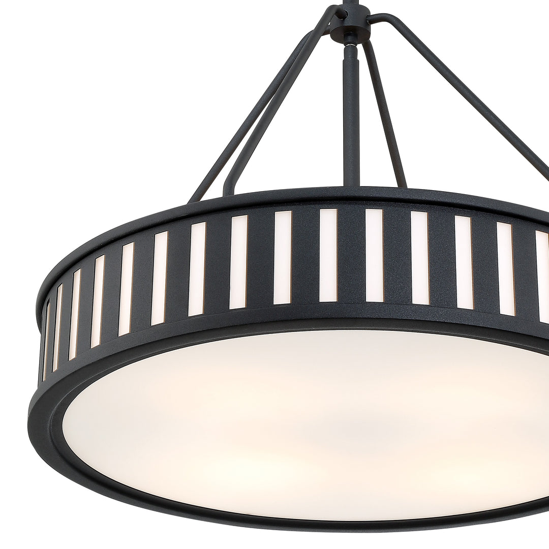 Crystorama Kendal 4 Light Black Forged Chandelier