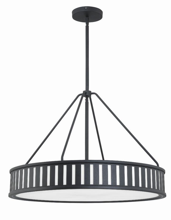 Crystorama Kendal 6 Light Black Forged Chandelier