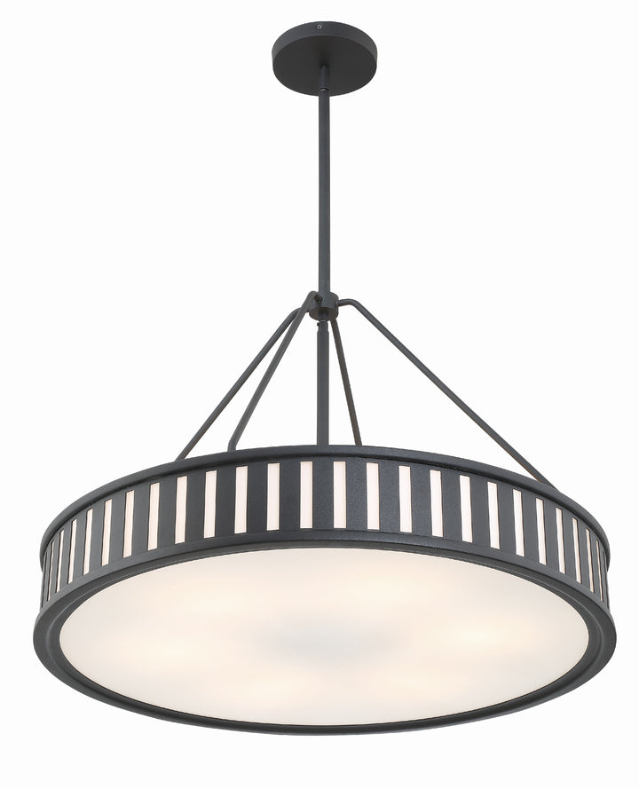 Crystorama Kendal 6 Light Black Forged Chandelier