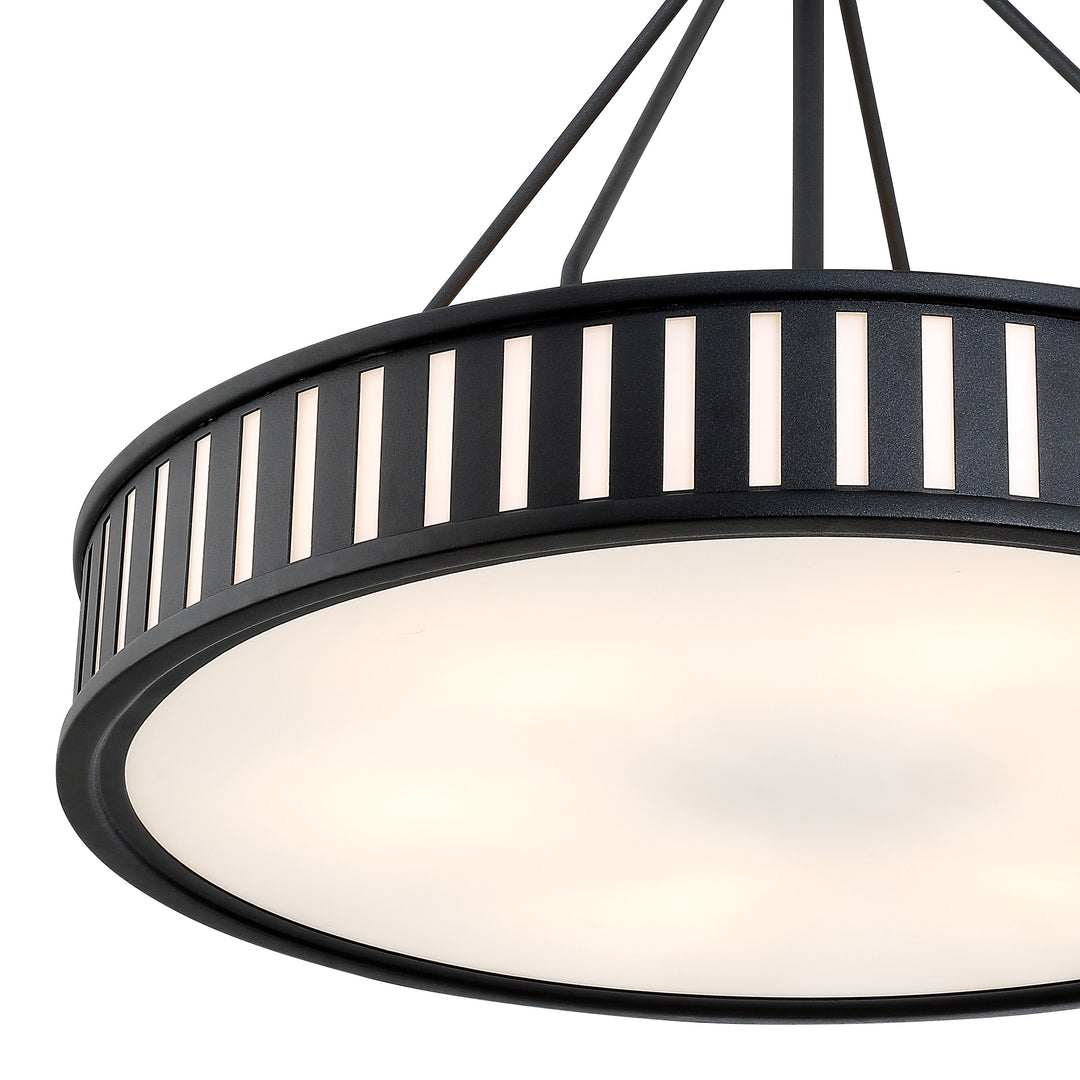 Crystorama Kendal 6 Light Black Forged Chandelier