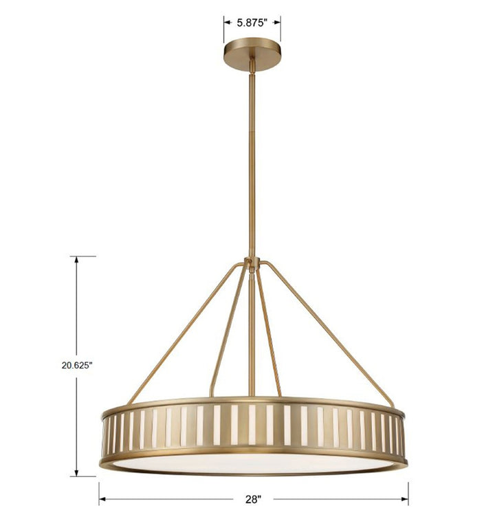 Crystorama Kendal 6 Light Black Forged Chandelier