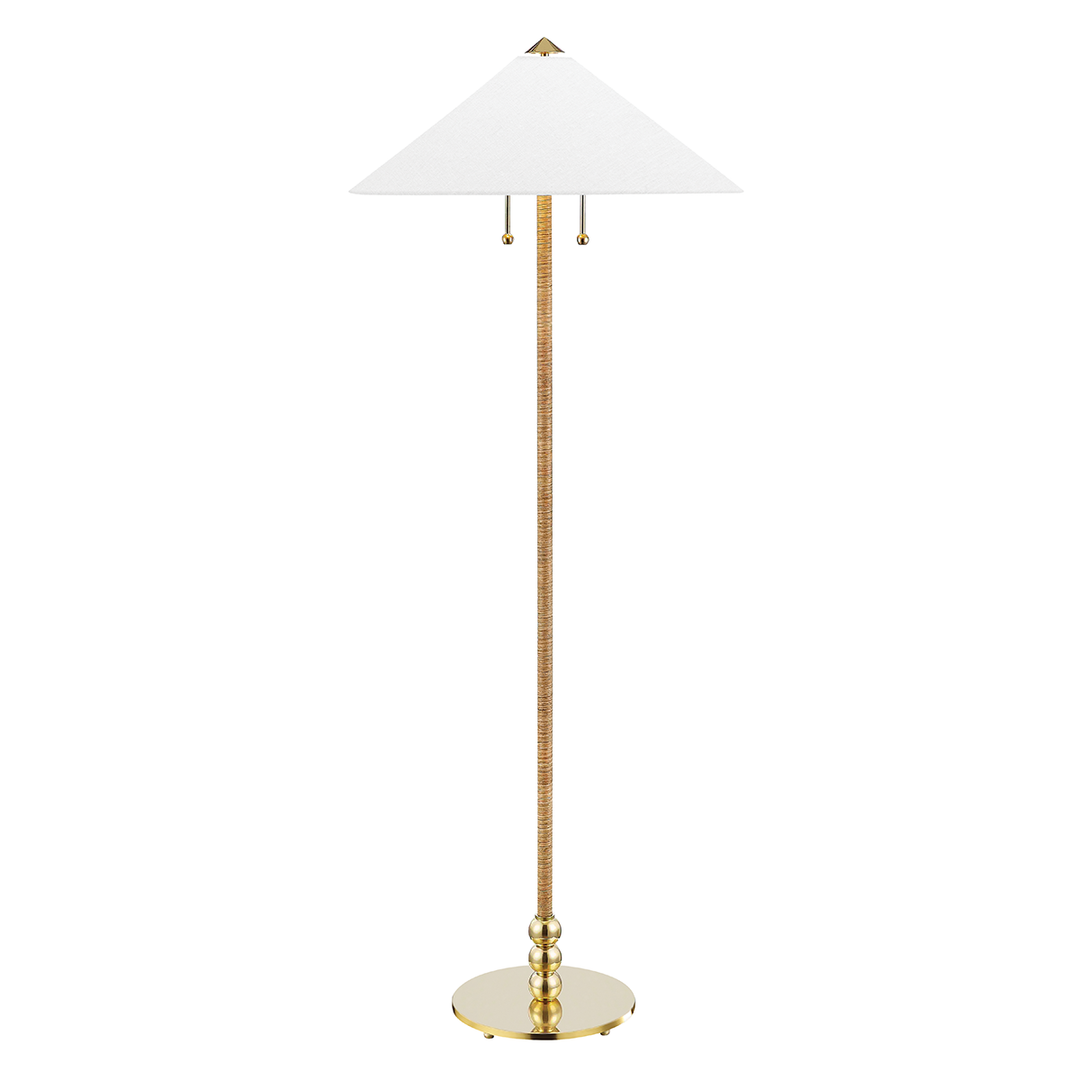 Flare Floor Lamp - Aged Brass