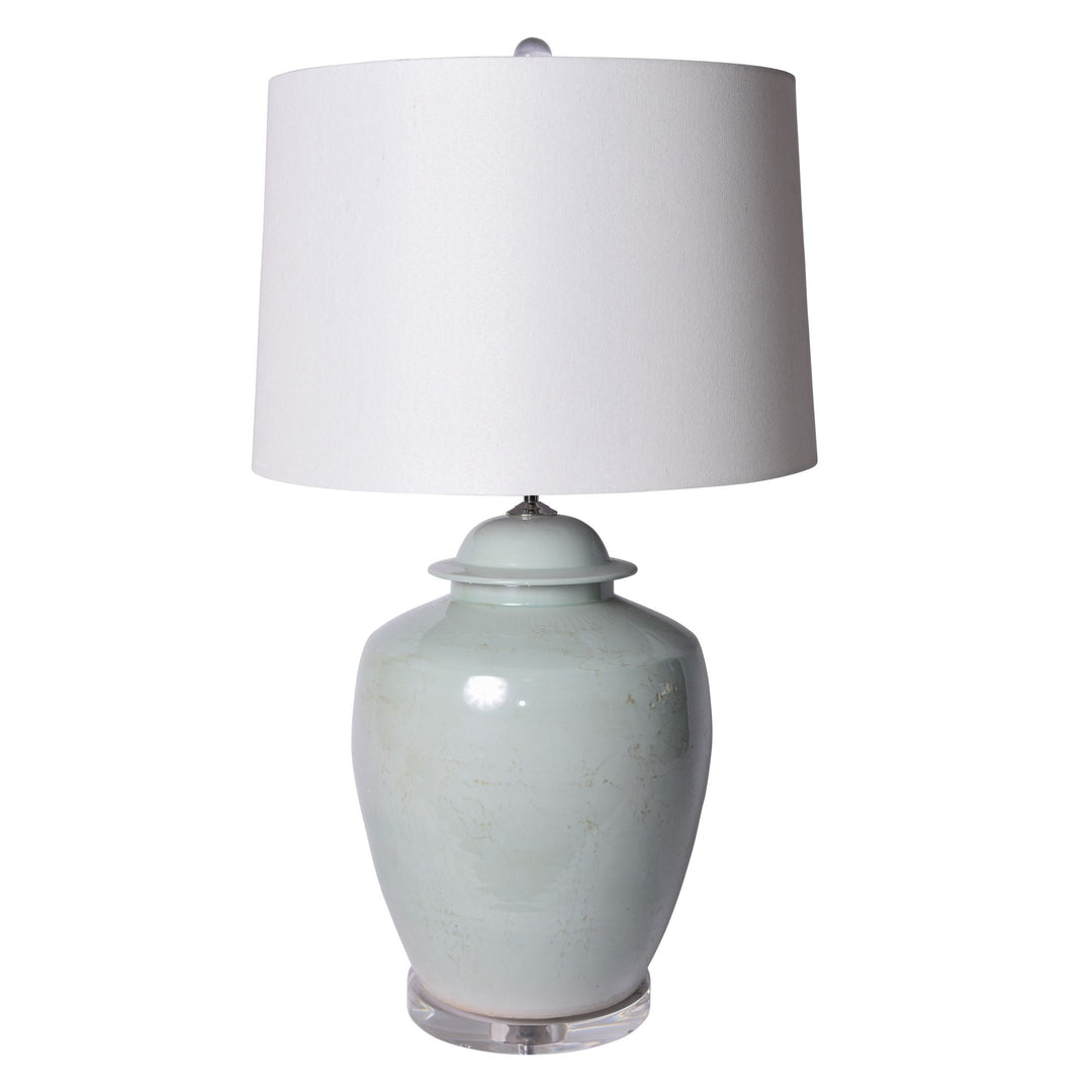 Mint Green Lidded Barn Jar Lamp