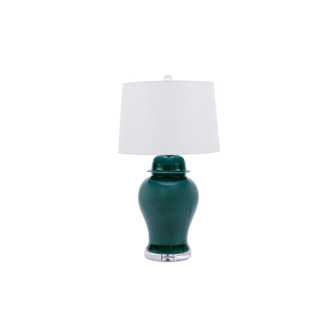 Emerald Green Temple Jar Table Lamp