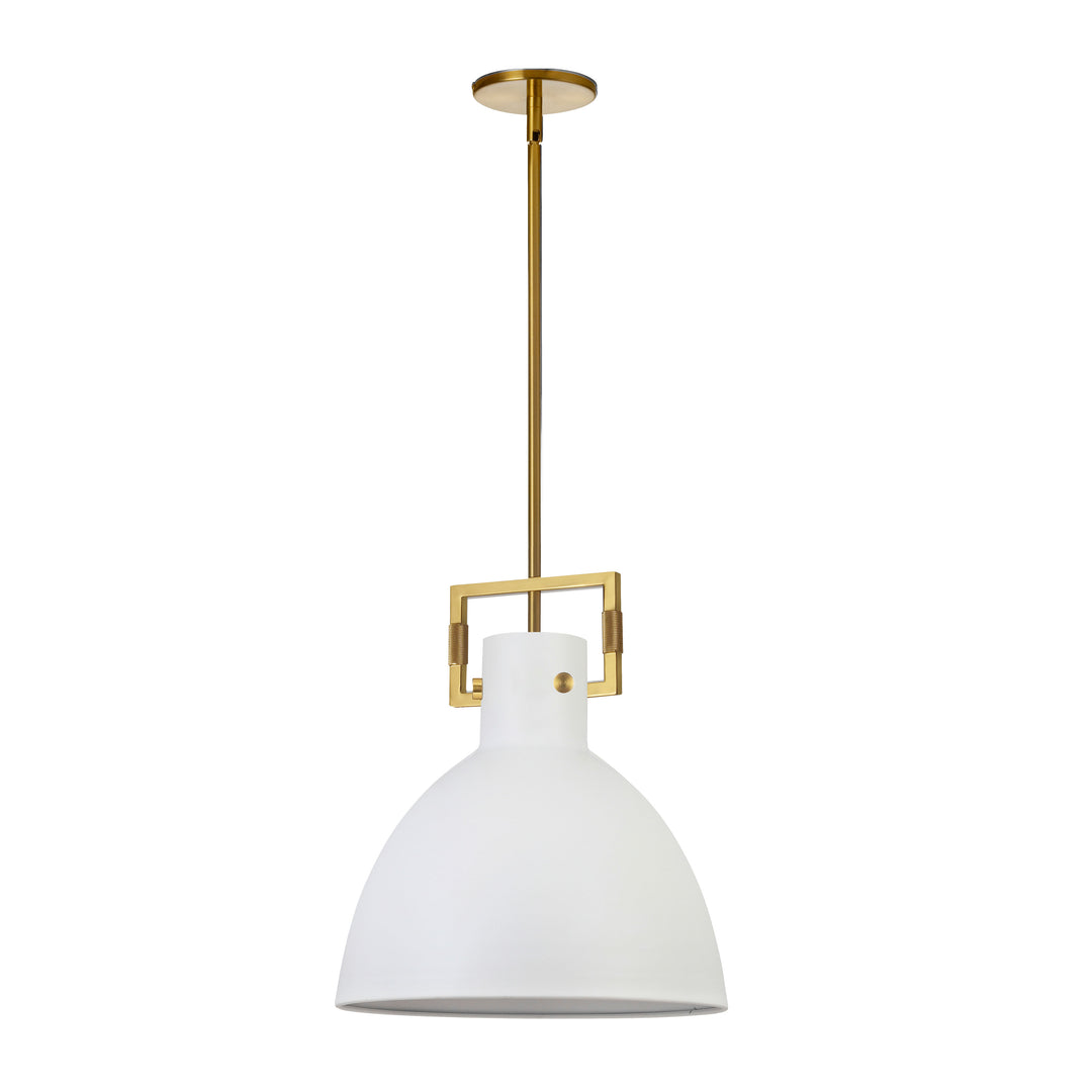 Dainolite 1 Light Incandescent Aged Brass Pendant