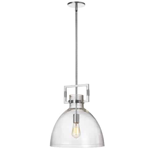 Dainolite 1 Light Incandescent Aged Brass Pendant