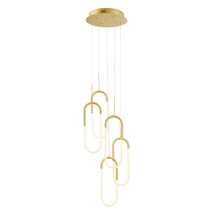 LED Five Clips Chandelier // Sandy Gold