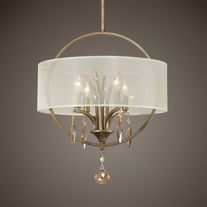 Alenya 4 Light Fabric Drum Pendant