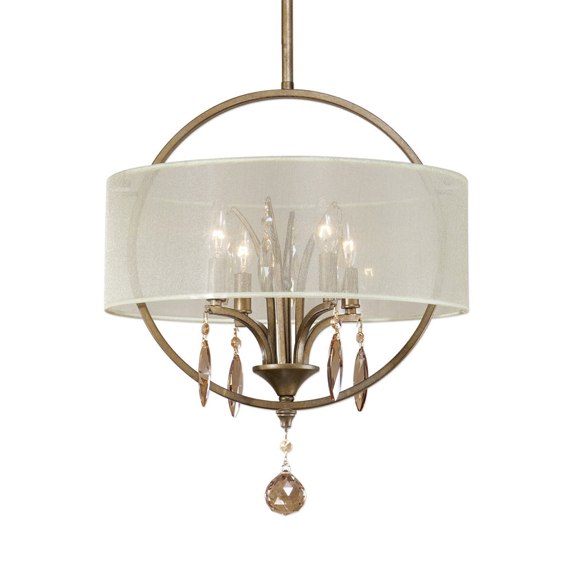 Alenya 4 Light Fabric Drum Pendant