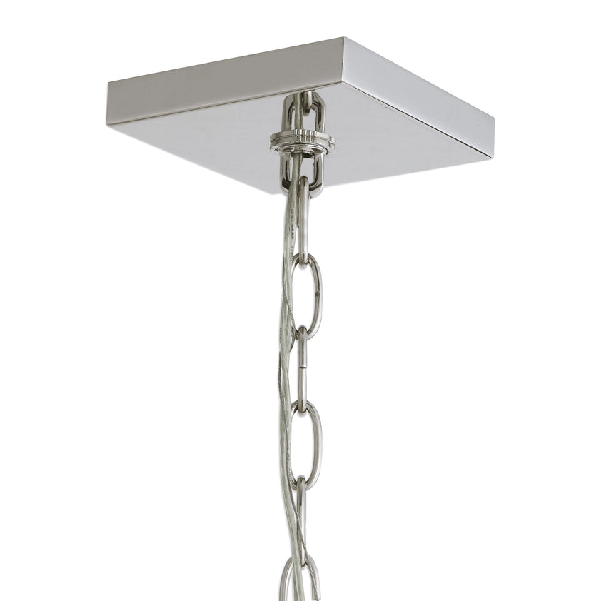 Euclid 6 Light Nickel Cube Pendant