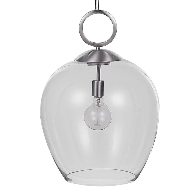 Calix Nickel 1 Light Glass Pendant