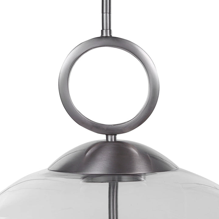 Calix Nickel 1 Light Glass Pendant