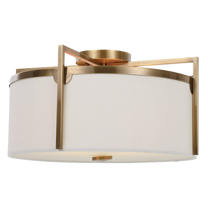 Colfax Brass 3 Light Semi Flush