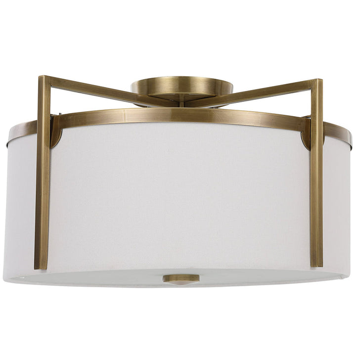 Colfax Brass 3 Light Semi Flush