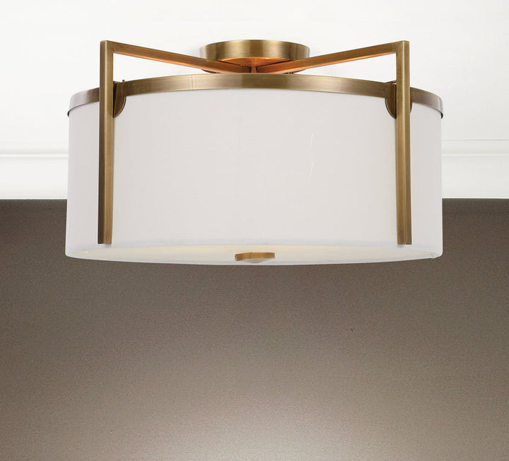 Colfax Brass 3 Light Semi Flush