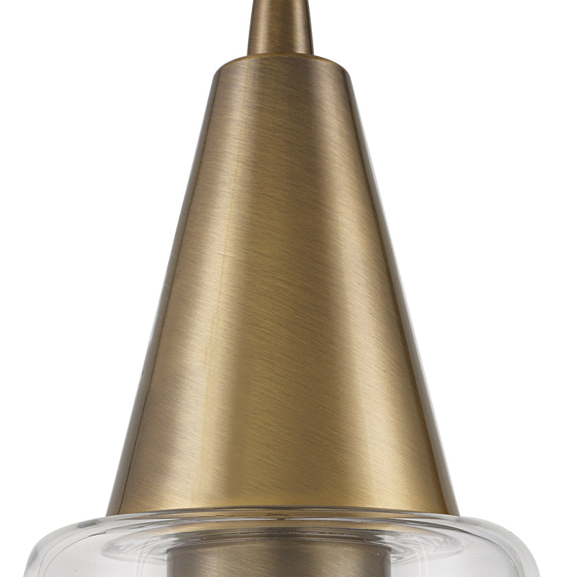 Eichler Antique Brass 1 Light Mini Pendant