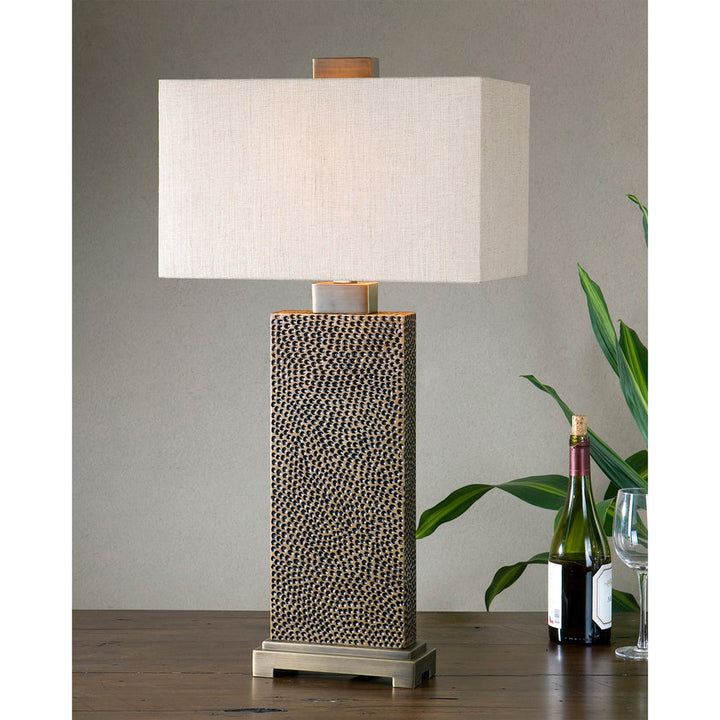 Canfield Coffee Bronze Table Lamp