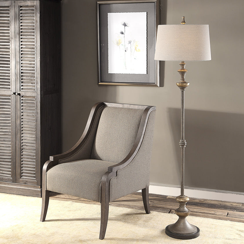 Vetralla Silver Bronze Floor Lamp