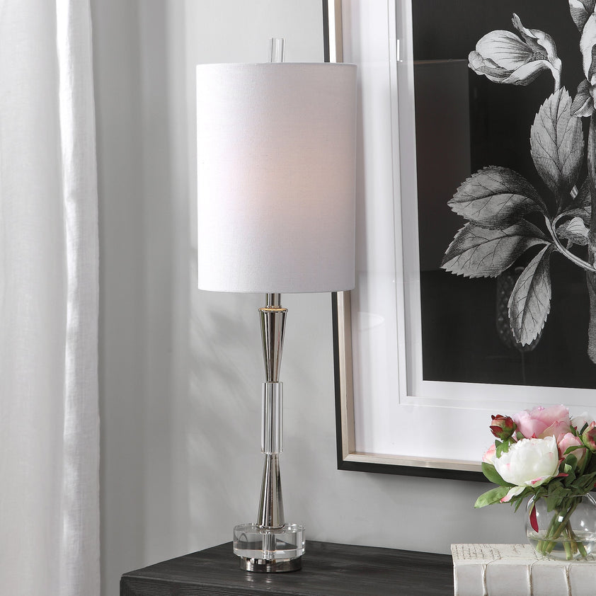 Azaria Polished Nickel Buffet Lamp