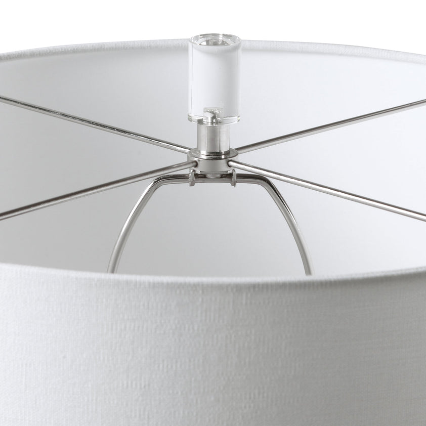 Caelina Textured White Table Lamp