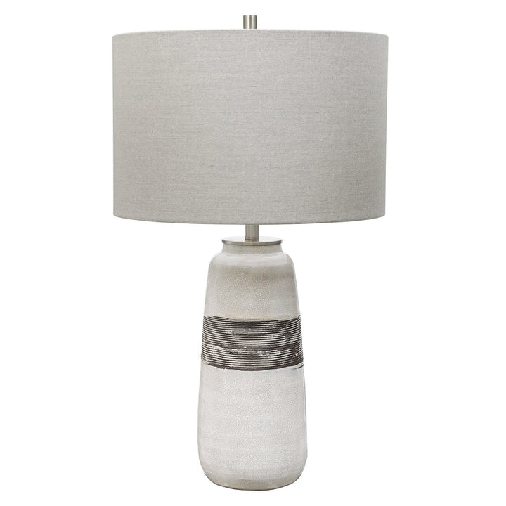 Comanche White Crackle Table Lamp