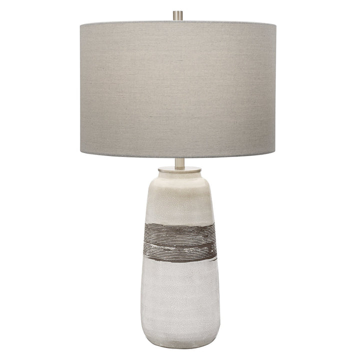 Comanche White Crackle Table Lamp