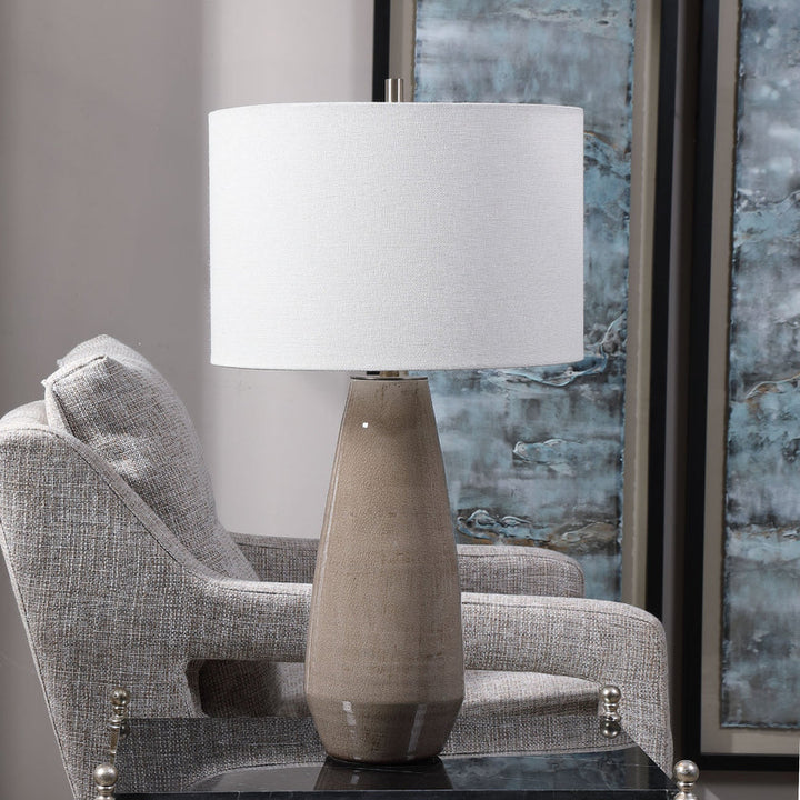 Volterra Taupe-Gray Table Lamp