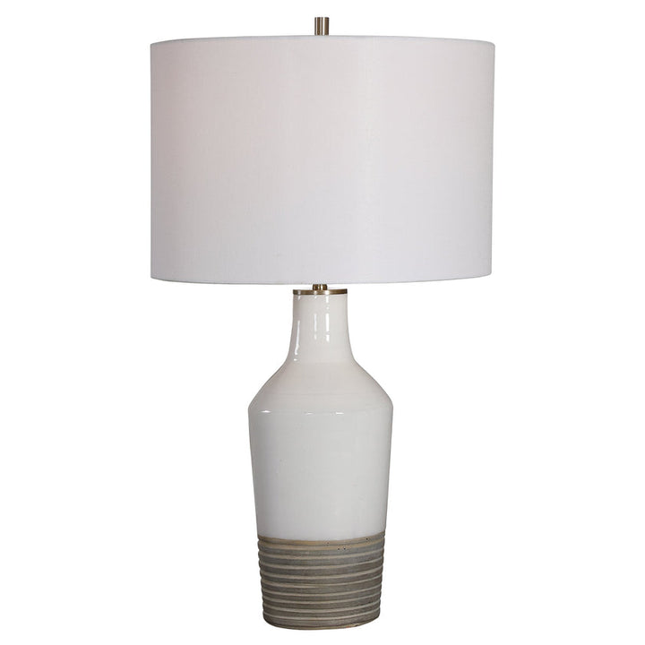 Dakota White Crackle Table Lamp