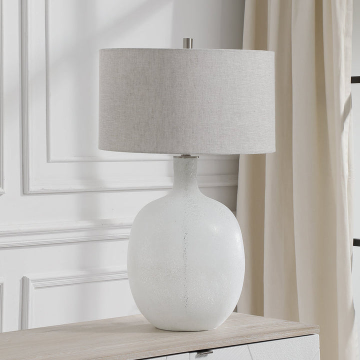 Whiteout Mottled Glass Table Lamp