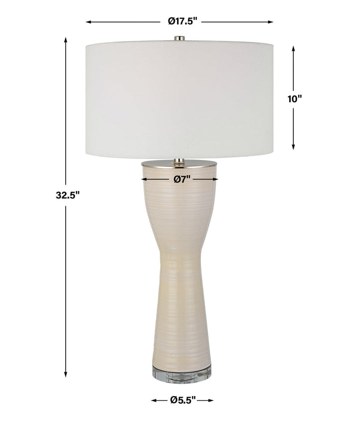 Amphora Off-White Glaze Table Lamp