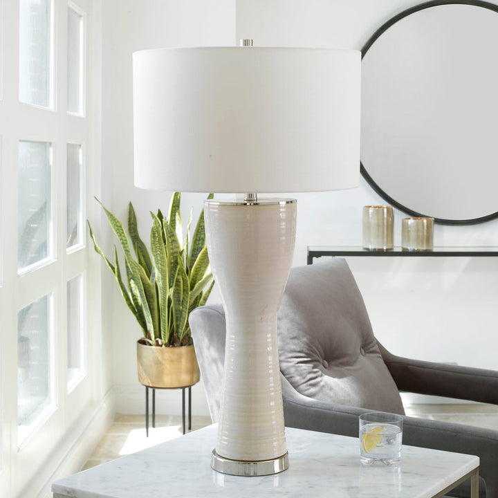 Amphora Off-White Glaze Table Lamp