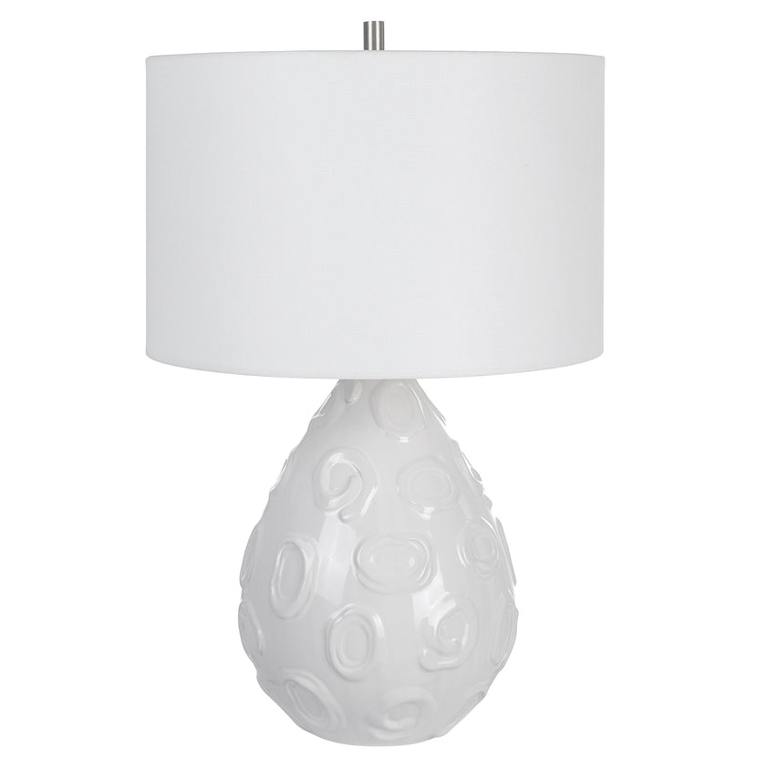 Loop White Glaze Table Lamp