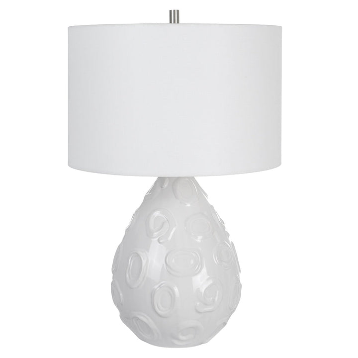 Loop White Glaze Table Lamp