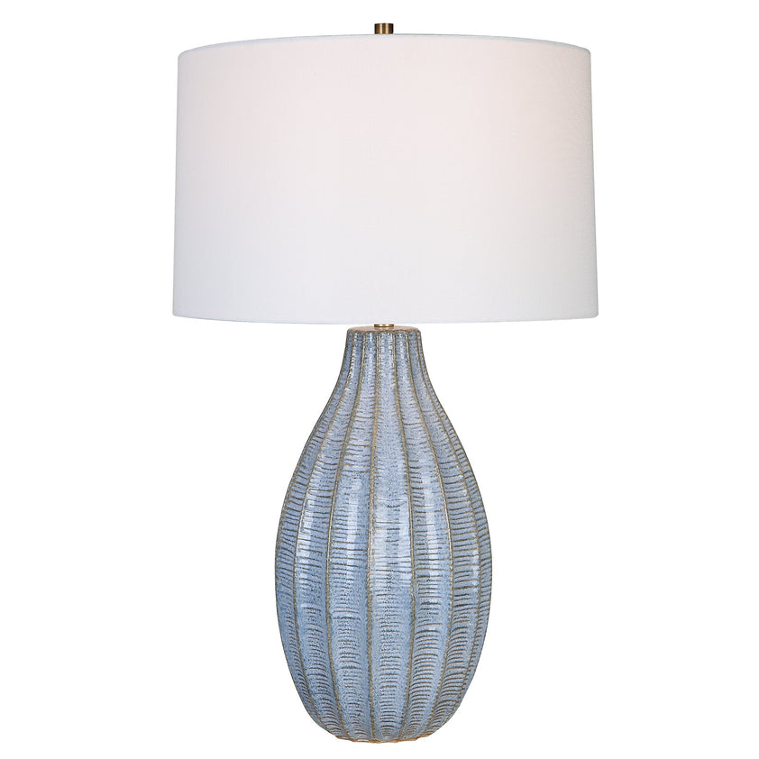 Veston Blue Glaze Table Lamp