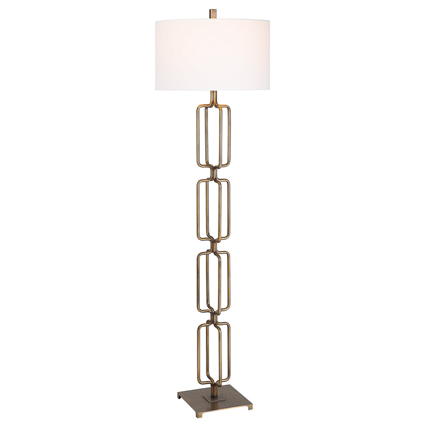 Link Brushed Gold Floor Lamp