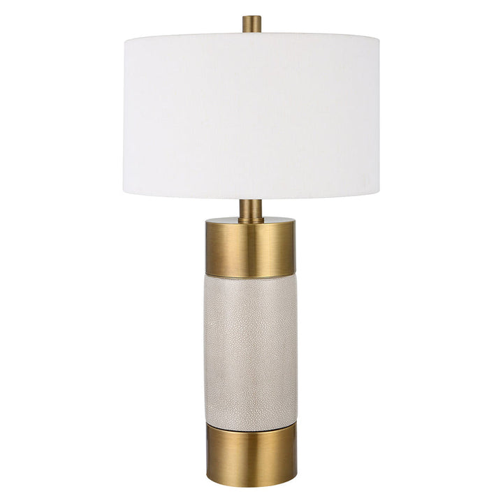 Adelia Ivory and Brass Table Lamp