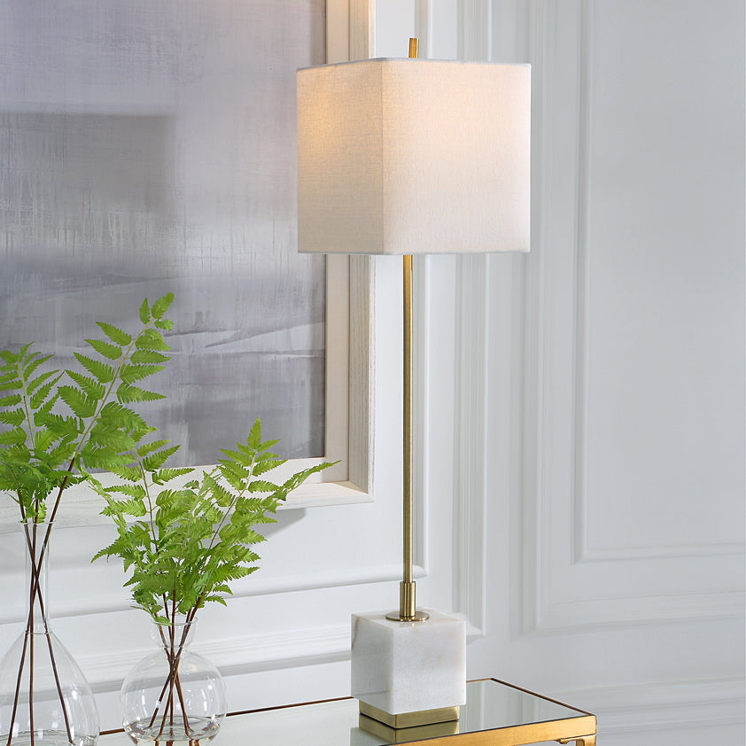 Escort Brass Buffet Lamp